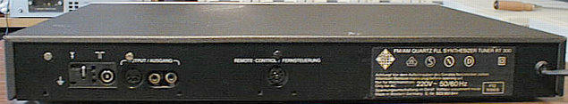 Photo of RT 300's Back